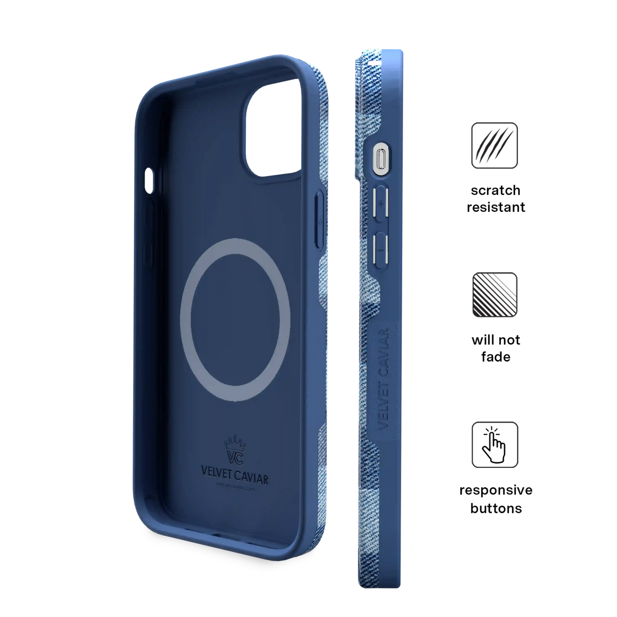 Denim Vibe Checkered iPhone Case