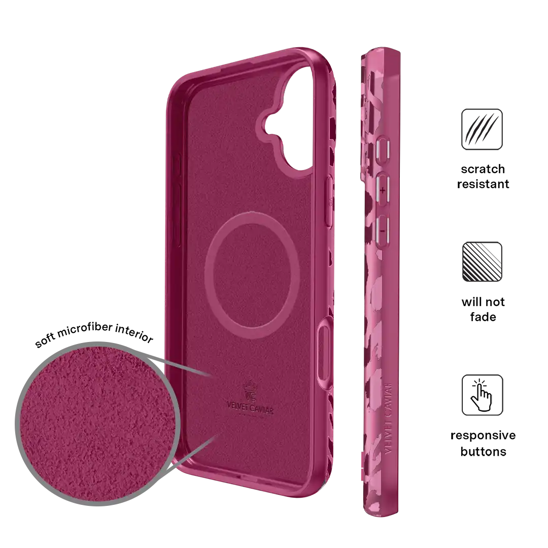 Pink Ruby Leopard iPhone Case
