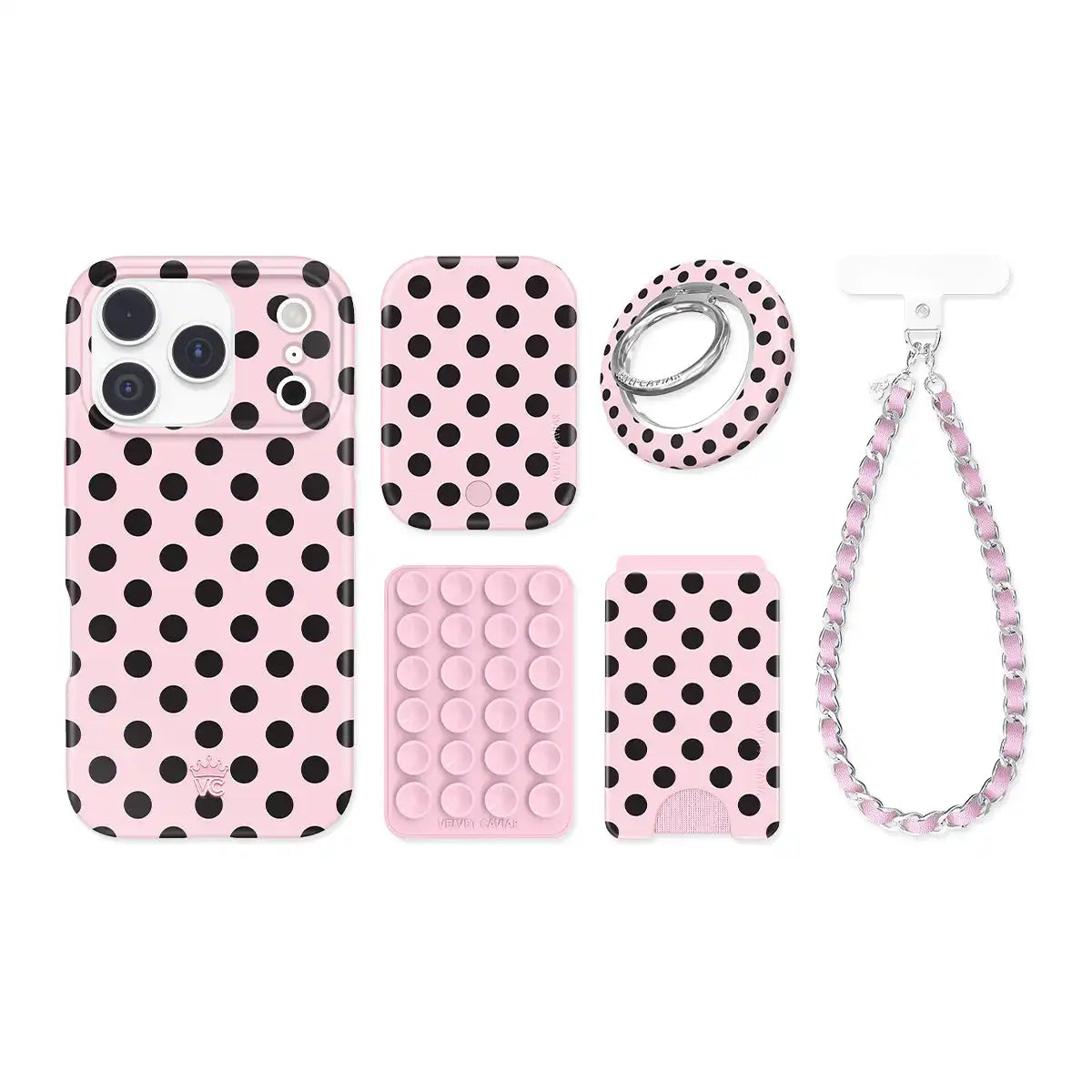Princess Pink Polka Dot iPhone Bundle Set