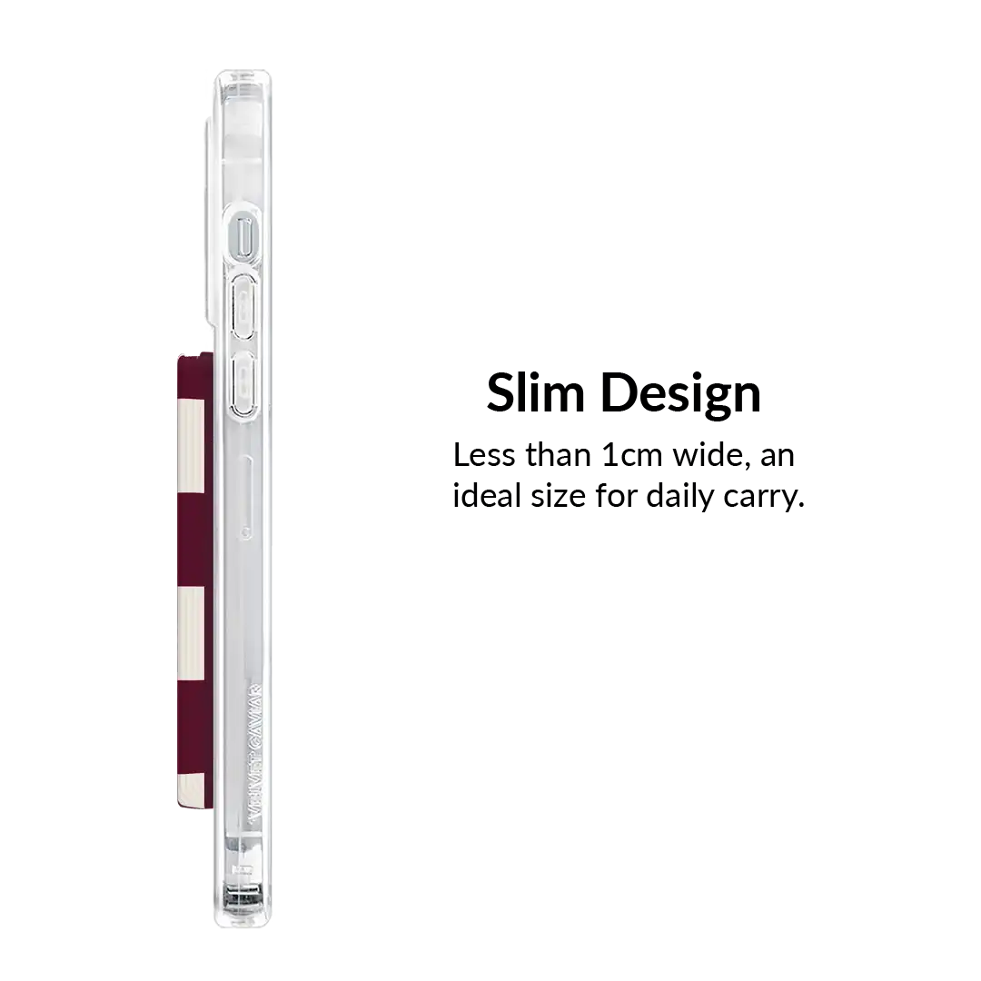Burgundy Vibe Checker MagSafe Wallet