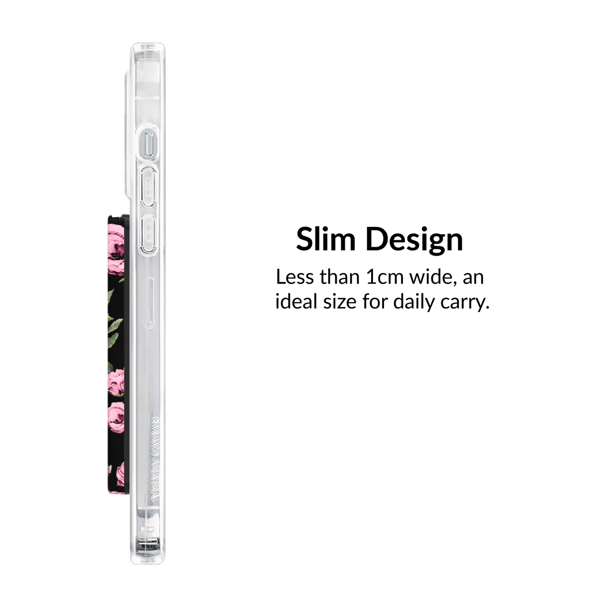 Pink Rose Floral MagSafe Wallet