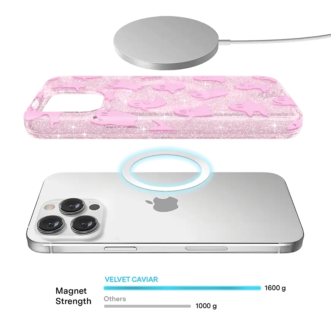 Ghosted Pink Glitter iPhone Case