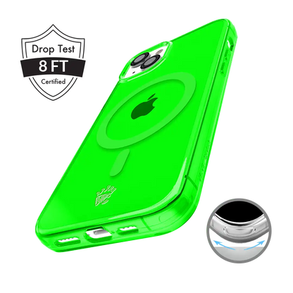 Neon Green Clear iPhone Case