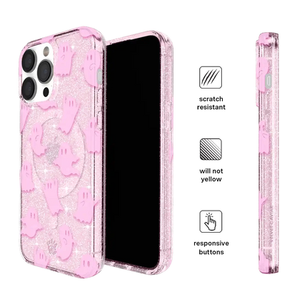 Ghosted Pink Glitter iPhone Case