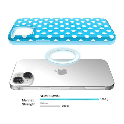 Aquamarine Polka Dot iPhone Case