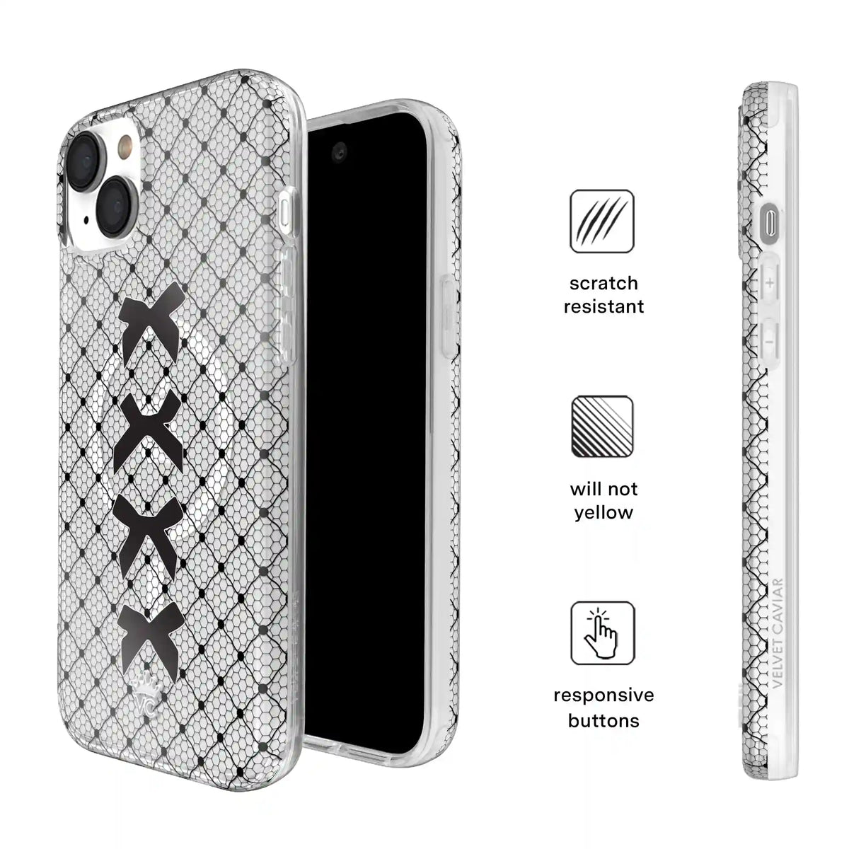 Lacy Black Bows iPhone Case