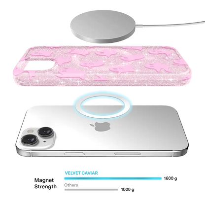 Ghosted Pink Glitter iPhone Case