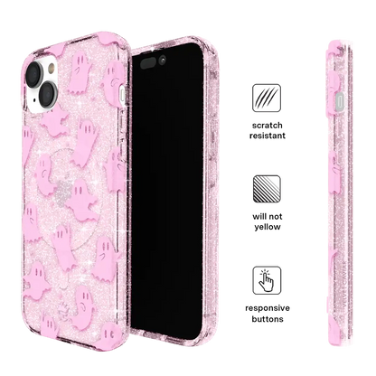 Ghosted Pink Glitter iPhone Case