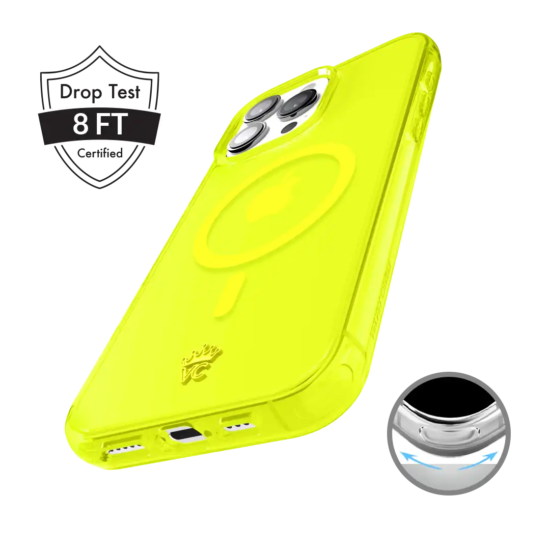 Neon Yellow Clear iPhone Case