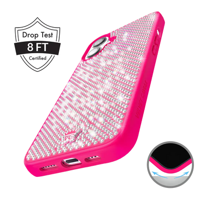 Hot Pink Caviar Crystals iPhone Case