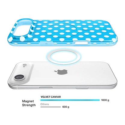 Aquamarine Polka Dot iPhone Case