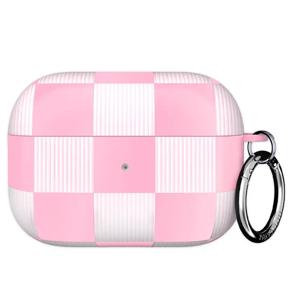 Pink Vibe Checkered AirPod Case