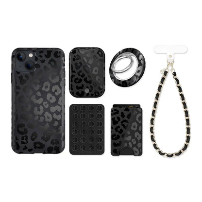 Black Leopard iPhone Bundle Set