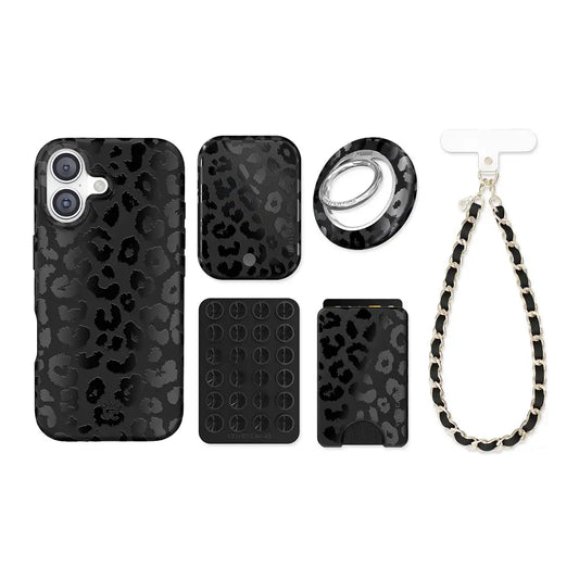 Black Leopard iPhone Bundle Set