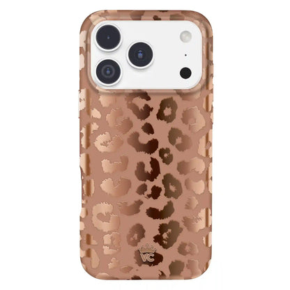 Bronze Chrome Leopard iPhone Case