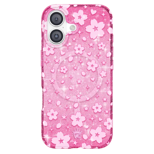 Cherry Blossom Glitter iPhone Case