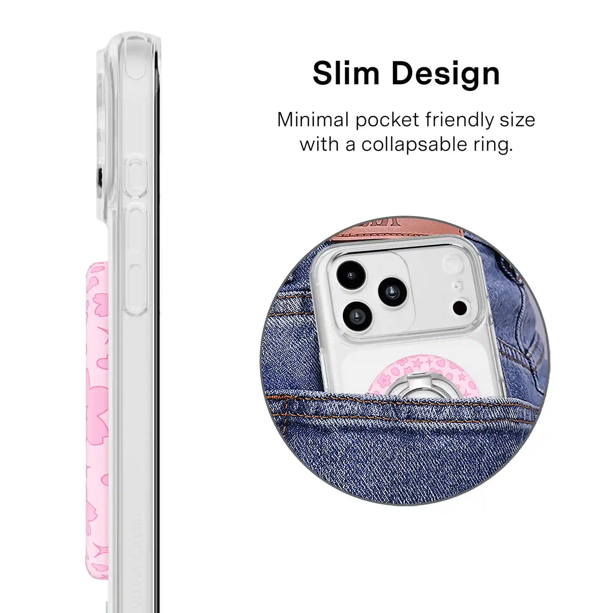 Pink Cherry Blossom MagSafe Grip Ring