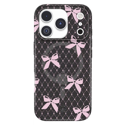 Lacy Pink Bows iPhone Case