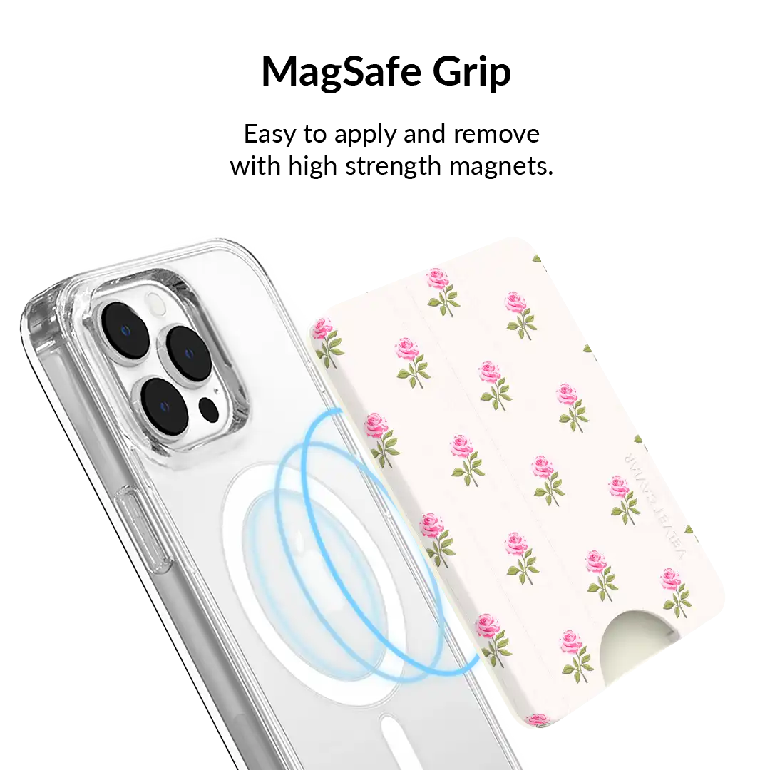 Pink Peony Floral MagSafe Wallet