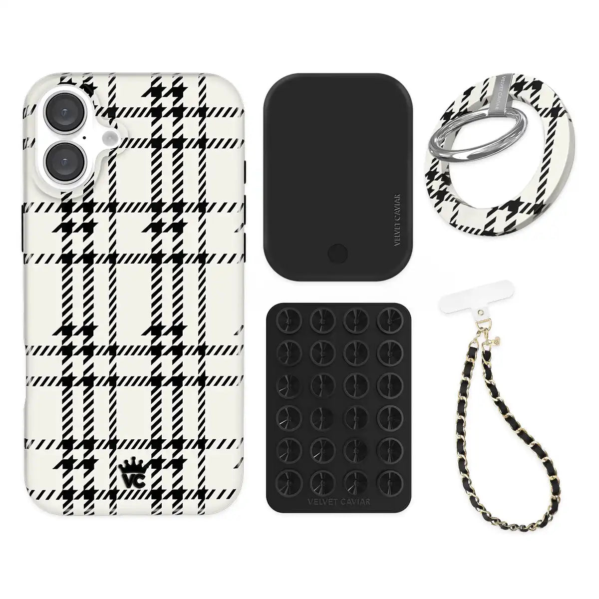 Houndstooth Sweater iPhone Bundle Set - Grip