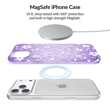 Lavender Cherry Blossom Glitter iPhone Bundle Set
