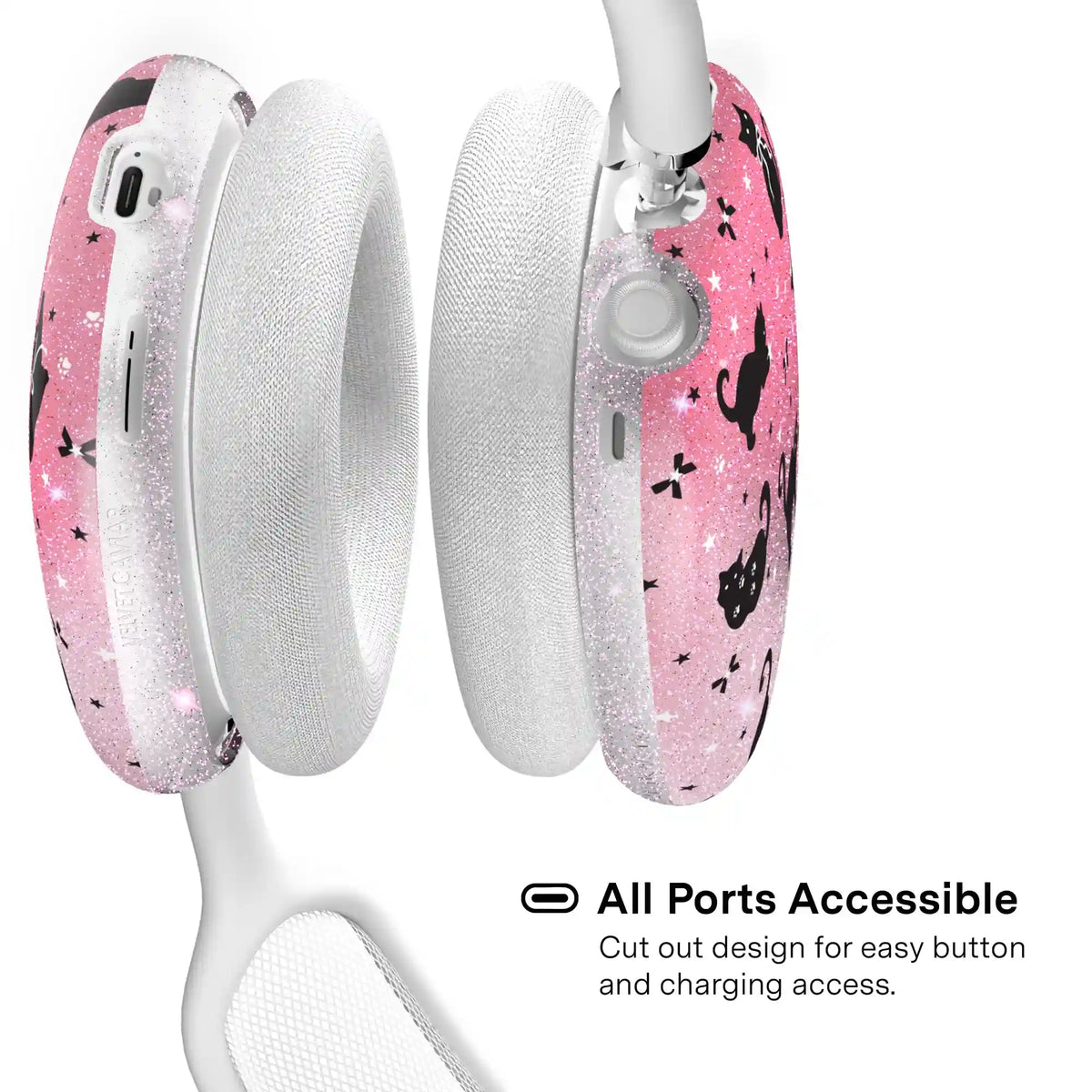 Lucky Kittens Glitter AirPod Max Case