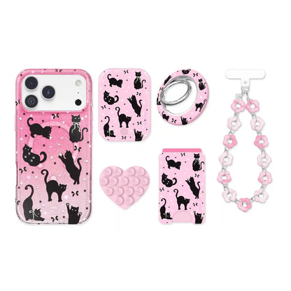 Lucky Kittens Glitter iPhone Bundle Set