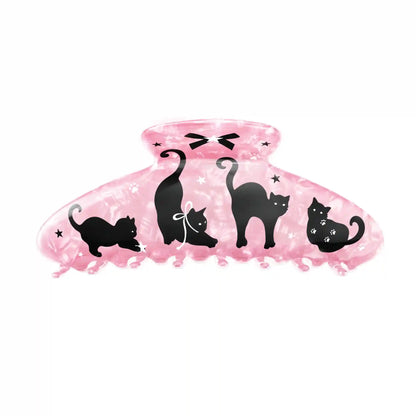 Lucky Kittens Large Hair Clip