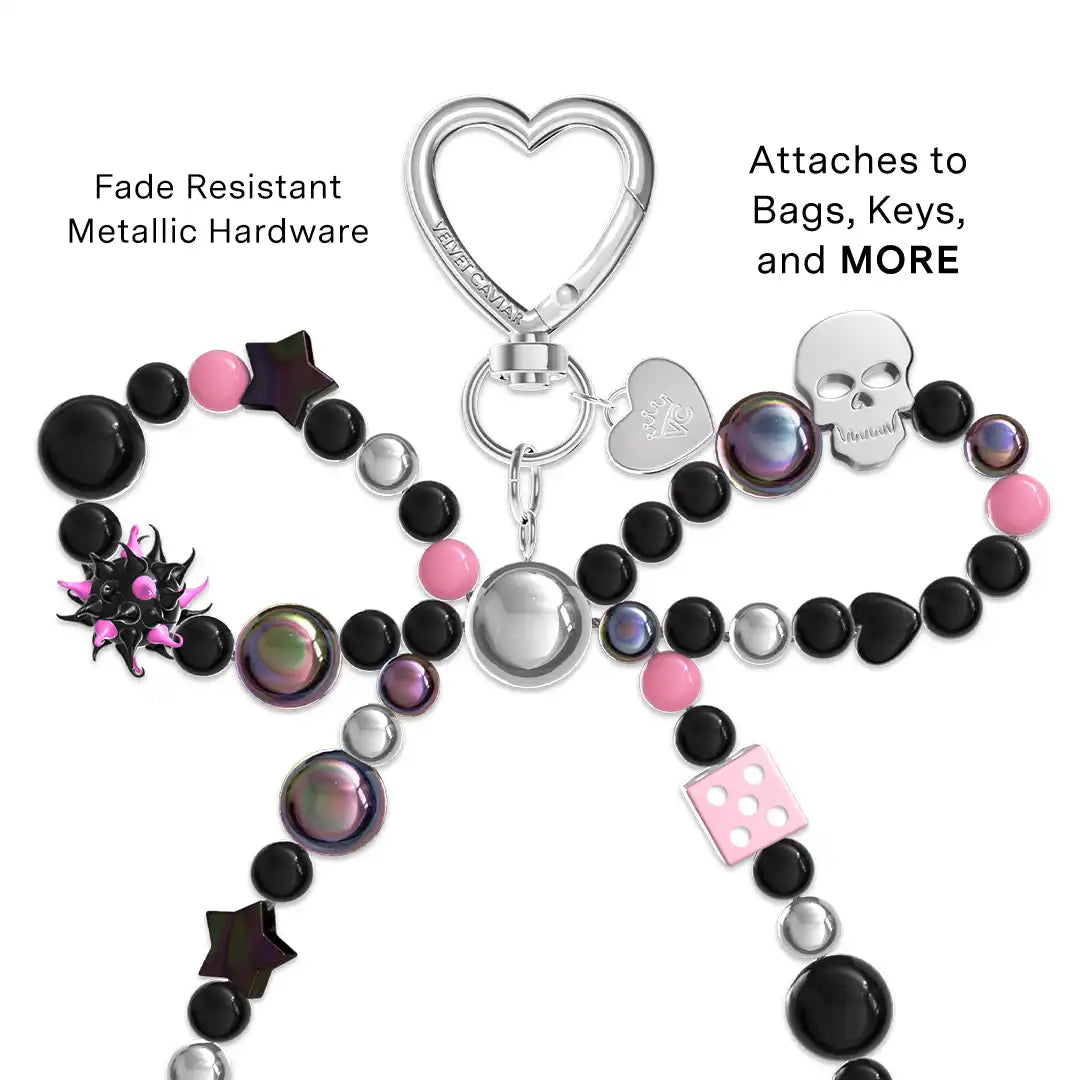 Gothic Bow Bag Charm