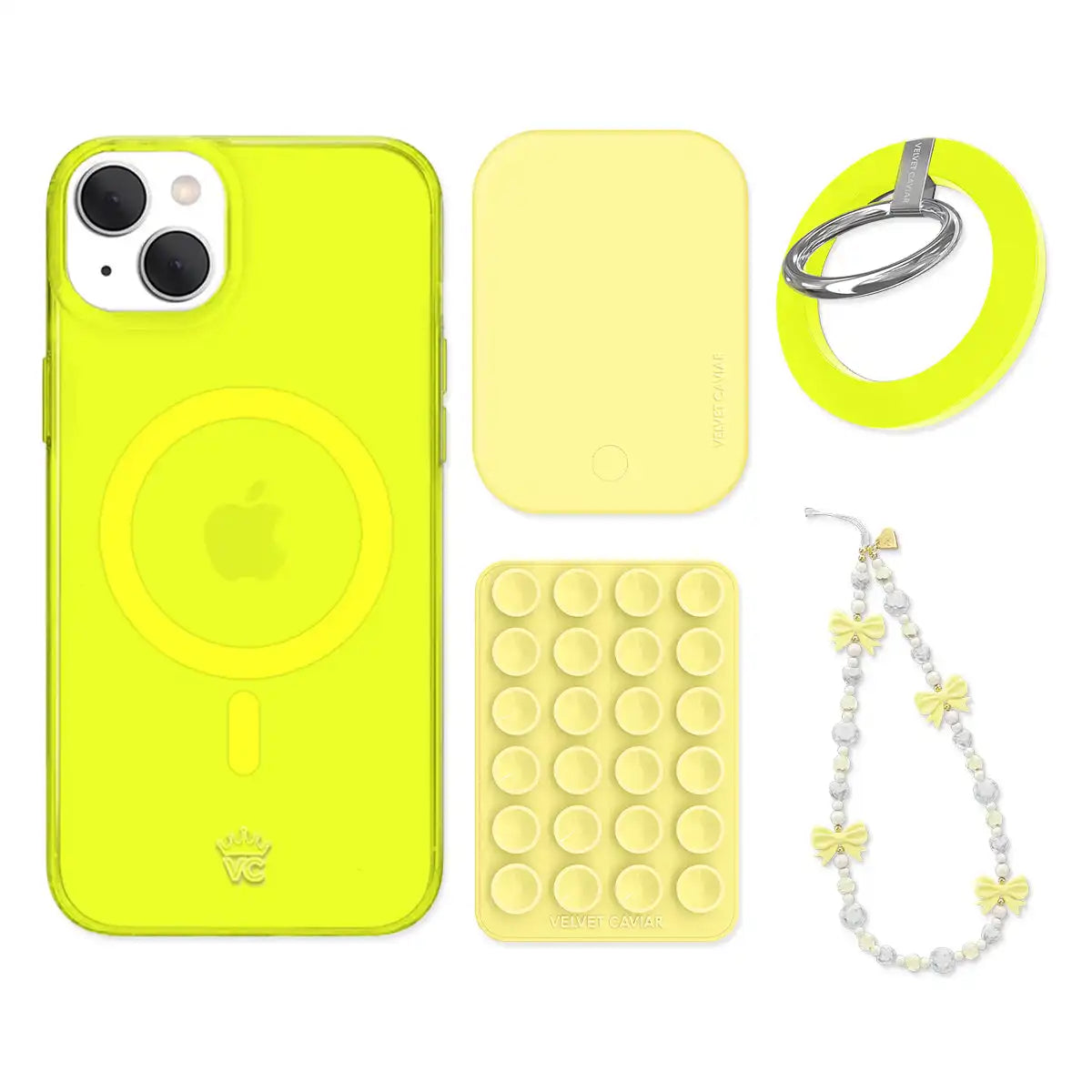 Neon Yellow iPhone Bundle Set - Grip