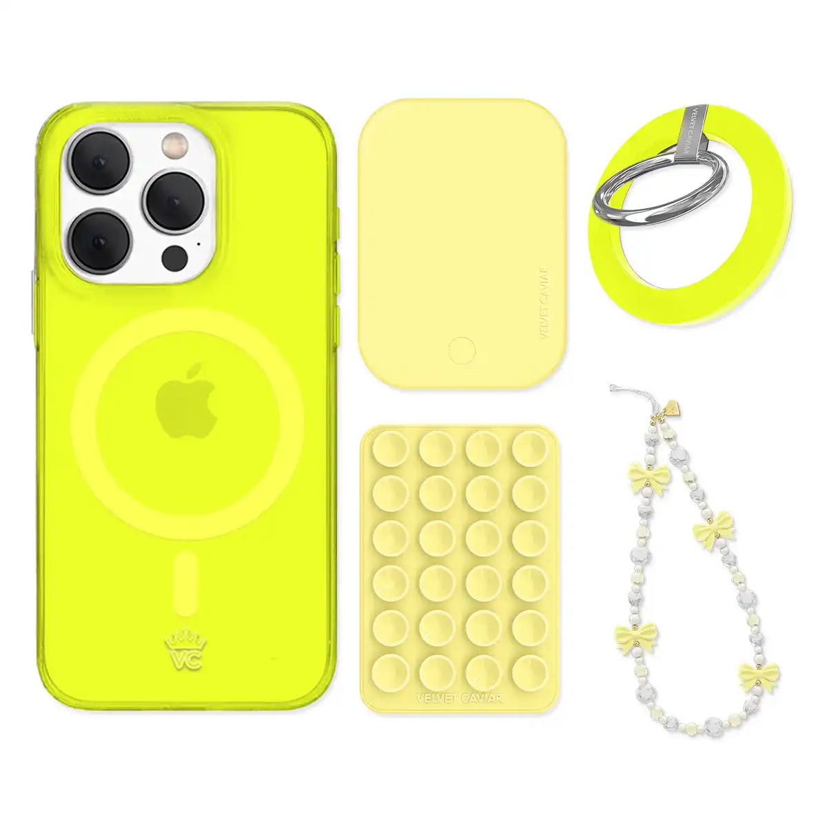 Neon Yellow iPhone Bundle Set - Grip