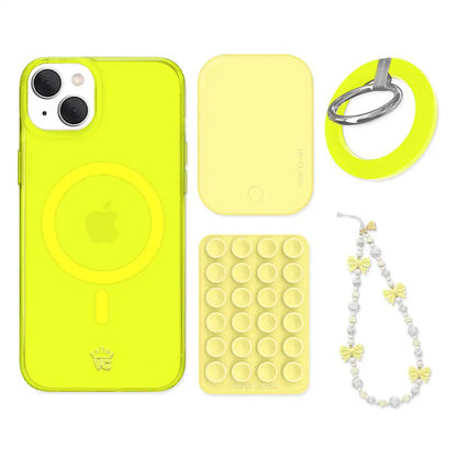 Neon Yellow iPhone Bundle Set - Grip