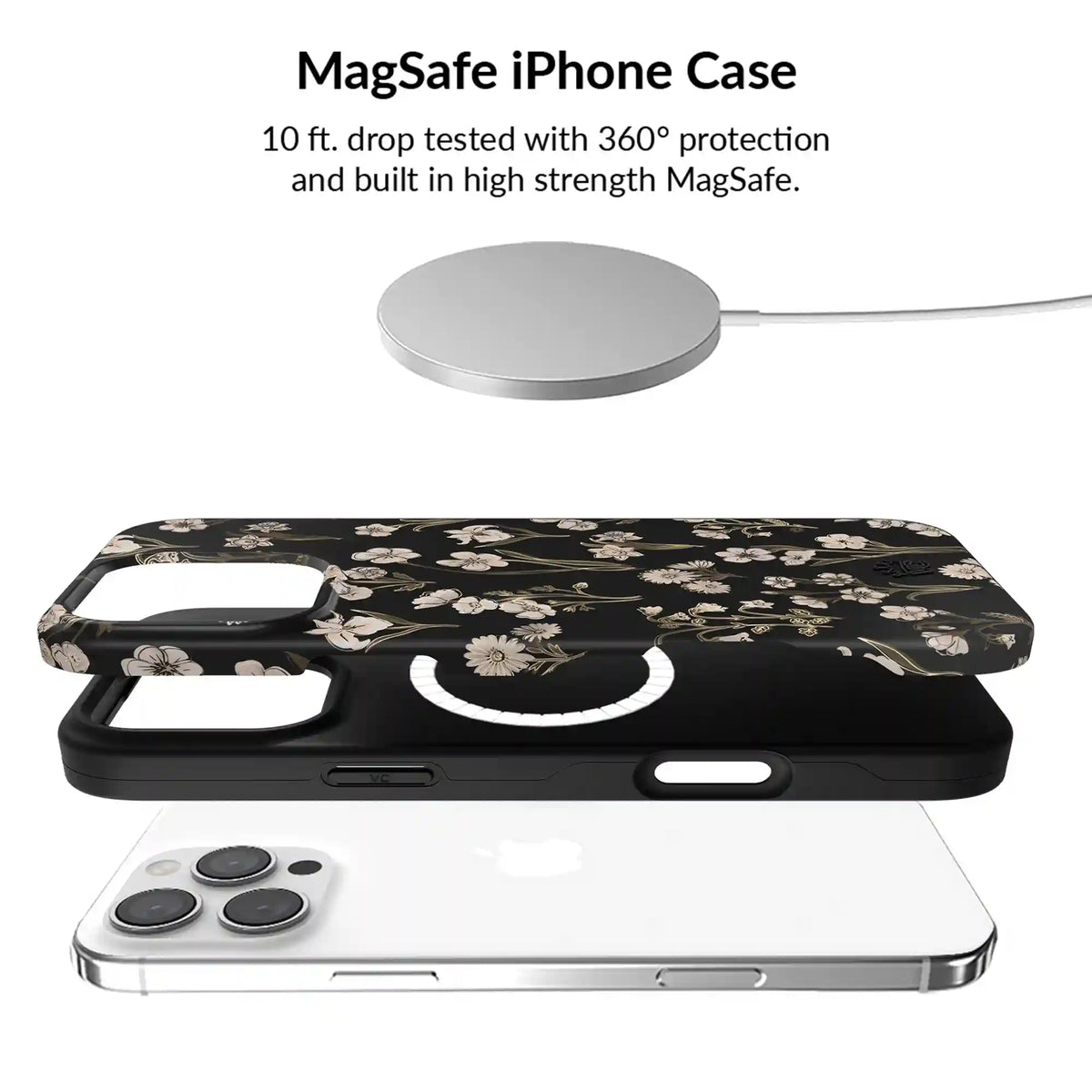 Nightbloom Gold Chrome Floral iPhone Bundle Set