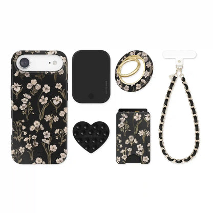 Nightbloom Gold Chrome Floral iPhone Bundle Set