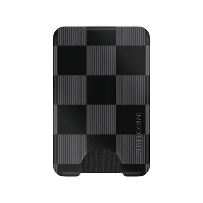 Noir Vibe Checkered Magsafe Wallet