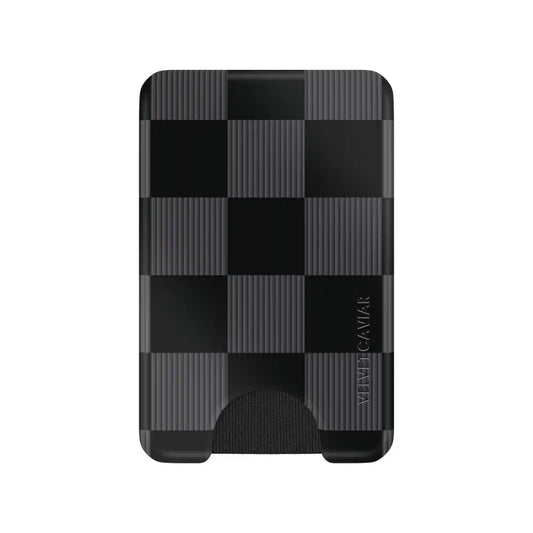 Noir Vibe Checkered Magsafe Wallet