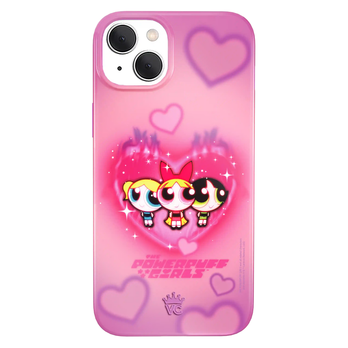 The Powerpuff Girls Airbrush Hearts iPhone Case