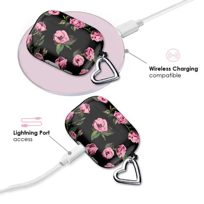 Pink Rose Floral AirPod Case