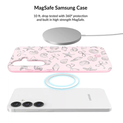 Pink Coastal Seashells Samsung Bundle Set