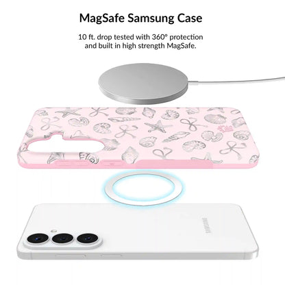 Pink Coastal Seashells Samsung Bundle Set