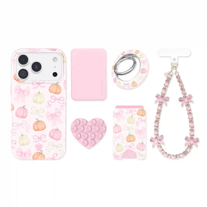 Pink Pumpkin Princess iPhone Bundle Set
