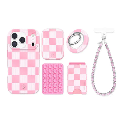 Pink Vibe Checker iPhone Bundle Set