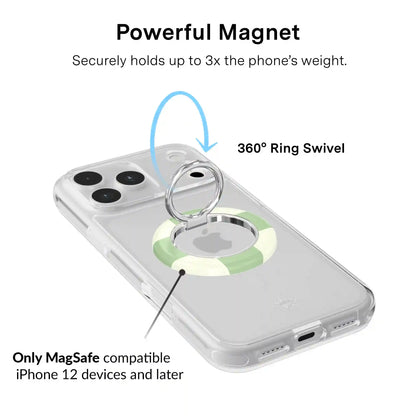 Pistachio Vibe Checkered MagSafe Grip Ring