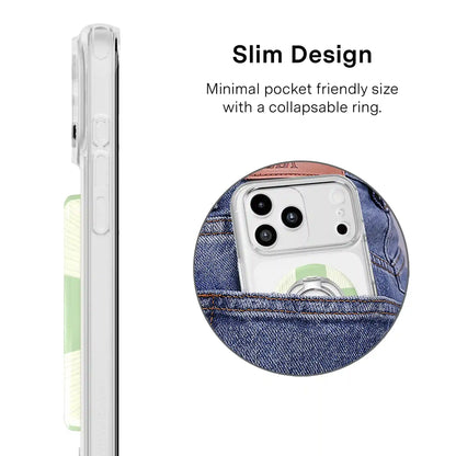 Pistachio Vibe Checkered MagSafe Grip Ring