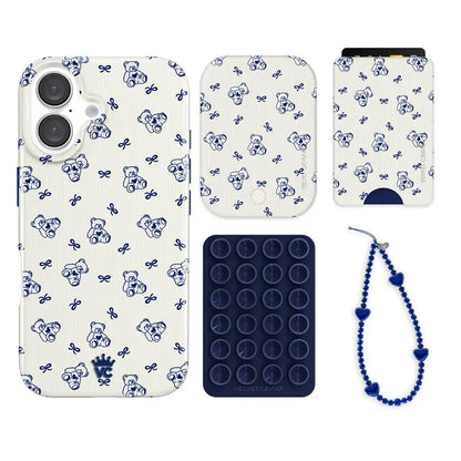 Preppy Teddy iPhone Bundle Set - Wallet
