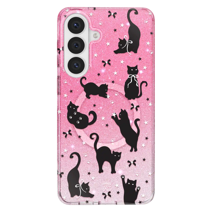 Lucky Kittens Glitter Samsung Case