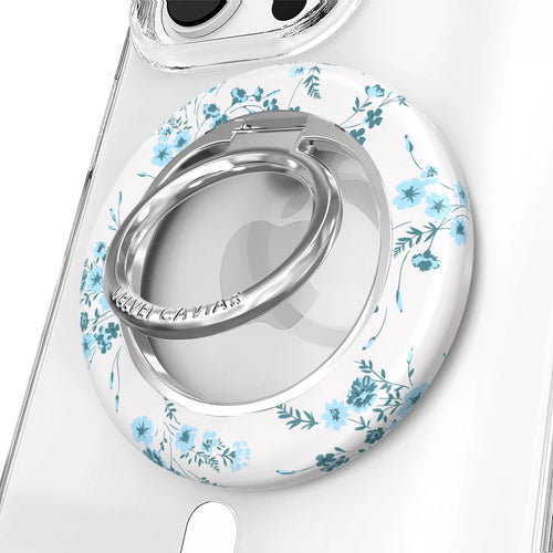 French Blue Floral MagSafe Grip Ring