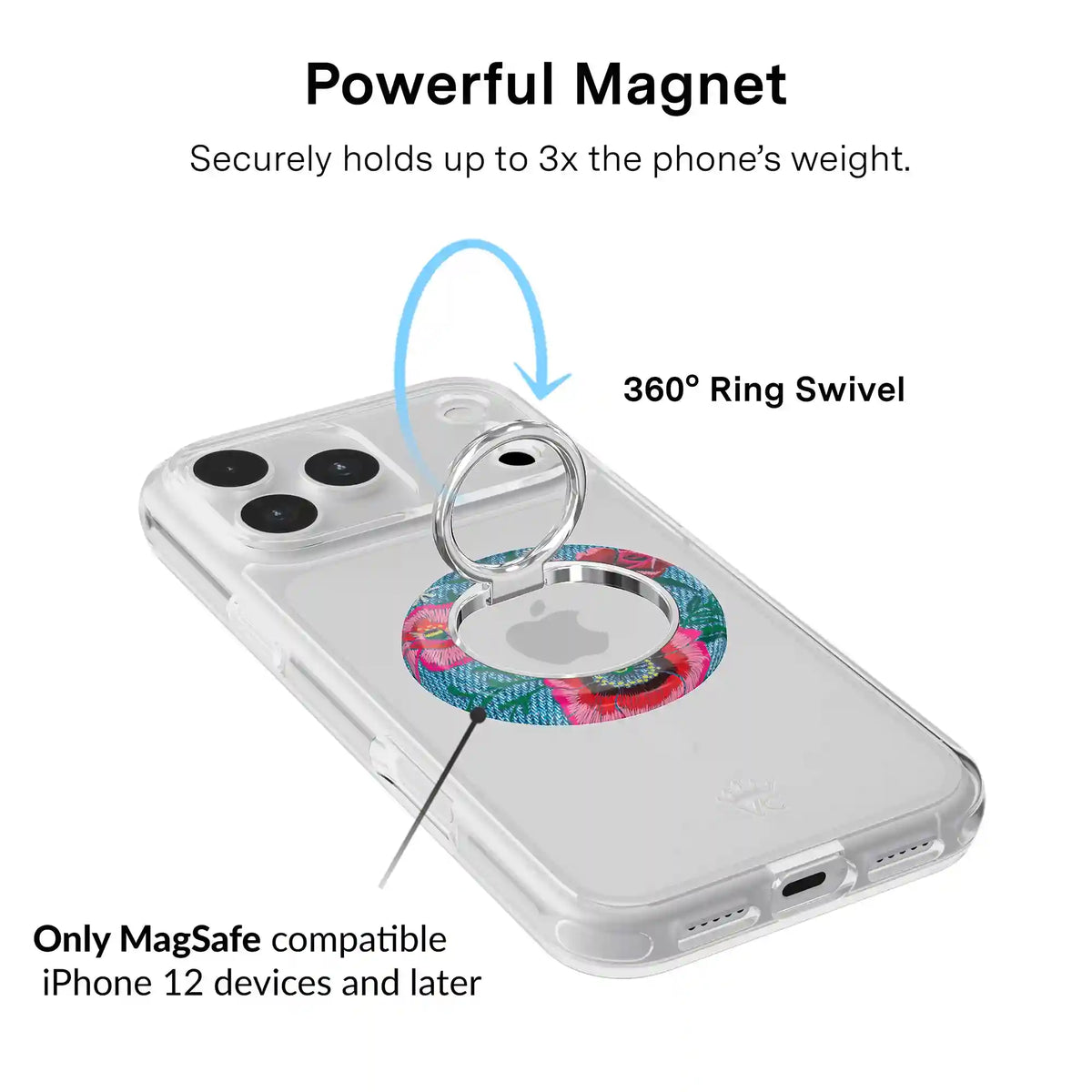 Groovy Floral MagSafe Grip Ring