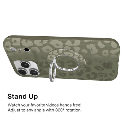 Olive Leopard MagSafe Grip Ring