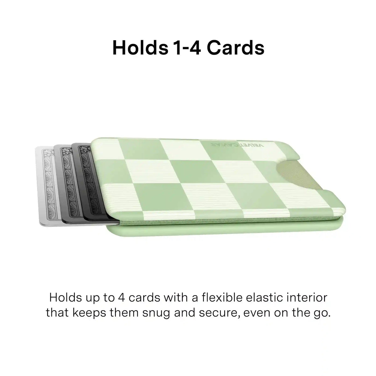 Pistachio Vibe Checkered Magsafe Wallet
